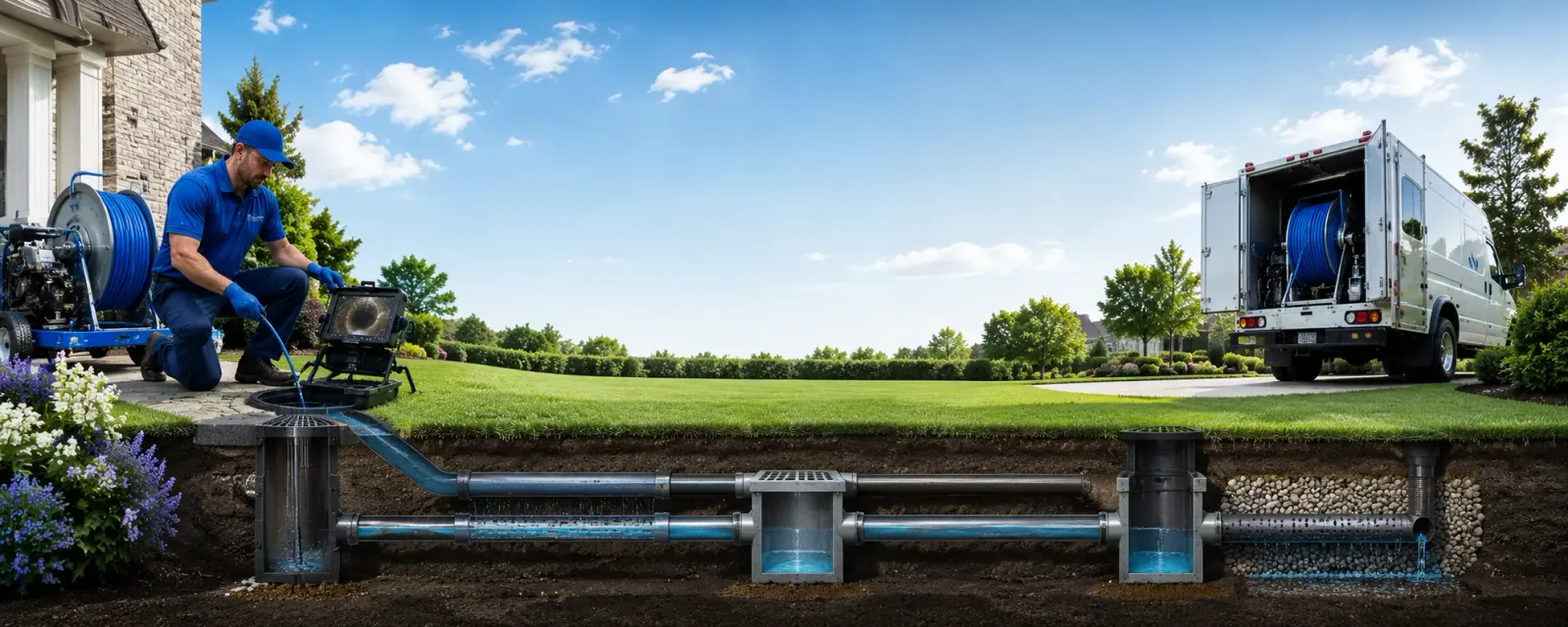 Outdoor drain cleaning information for Deepwater, MO